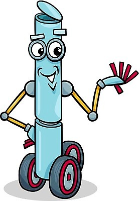 EPS 해외이미지 캐릭터 허리손 하늘색 일러스트 손짓 사람없음 바퀴 만화 로봇 코믹 안드로이드 해외202004 해외일러스트 일러캐릭터 포즈 모션 파란색 파일형식 벡터