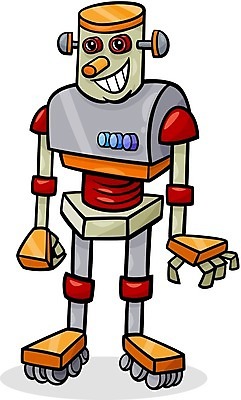 EPS 해외이미지 캐릭터 일러스트 사람없음 노란색 회색 만화 로봇 코믹 안드로이드 해외202004 해외일러스트 일러캐릭터 컬러 파일형식 벡터