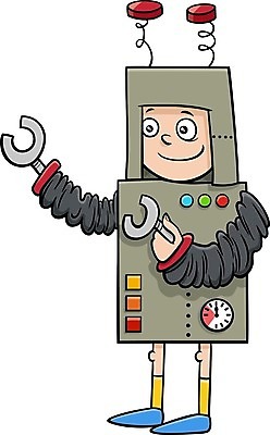 EPS 해외이미지 전신 캐릭터 남자 어린이 일러스트 한명 서기 들기 소년 분장 할로윈 회색 만화 로봇 코믹 변장 안드로이드 소년한명만 해외일러스트 일러캐릭터 1 컬러 모션 사람 남자한명만 소년만 파일형식 벡터