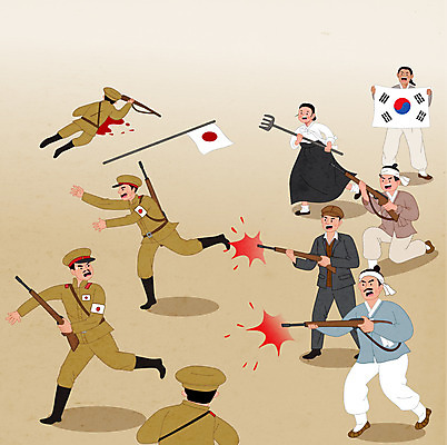 전신 여자 남자 일러스트 들기 여러명 상반신 성인 갈색 죽음 태극기 공격 한복 농기구 탈출 소총 독립운동 일본군 총쏘기 성인만 일제강점기 국내일러스트 AI파일 한국전통 컬러 다수 컨셉 농업 모션 사람 총 역사 국기 전통의상 파일형식 벡터