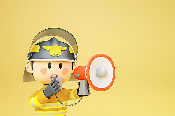 PSD 편집 편집이미지 남자 3D캐릭터 직업캐릭터 말하기 경고 한명 들기 상반신 성인 노란색 3D 확성기 외침 소방관 디지털합성 119 소방관모자 성인남자한명만 편집소스 방호복 편집3D 직업 캐릭터 모자_잡화 1 옷 컬러 모션 사람 소리 구조원 소방 전화번호 남자한명만 성인남자만 파일형식