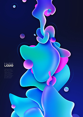 PSD 그래픽백그라운드 일러스트 사람없음 파란색 원형 액체 국내일러스트 도형 컬러 백그라운드 그래픽 파일형식