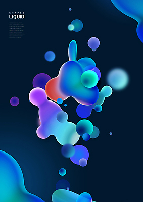 PSD 그래픽백그라운드 일러스트 사람없음 파란색 원형 액체 국내일러스트 도형 컬러 백그라운드 그래픽 파일형식
