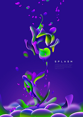 PSD 그래픽백그라운드 일러스트 사람없음 물 보라색 액체 스플래쉬 국내일러스트 자연요소 컬러 백그라운드 그래픽 파일형식