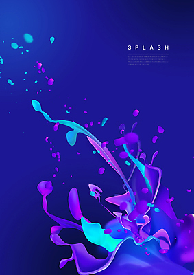 PSD 그래픽백그라운드 일러스트 사람없음 물 보라색 액체 스플래쉬 국내일러스트 자연요소 컬러 백그라운드 그래픽 파일형식