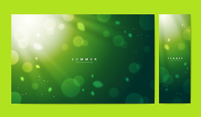 그래픽백그라운드 일러스트 사람없음 초록색 여름 빛 원형 계절백그라운드 빛망울 국내일러스트 AI파일 도형 계절 컬러 백그라운드 그래픽 파일형식 벡터