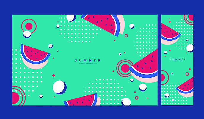 그래픽백그라운드 일러스트 여름음식 수박 사람없음 연두색 여름 원형 계절백그라운드 수박조각 제철과일 국내일러스트 AI파일 도형 계절 음식 조각 백그라운드 과일 그래픽 초록색 제철 파일형식 벡터 여름_계절