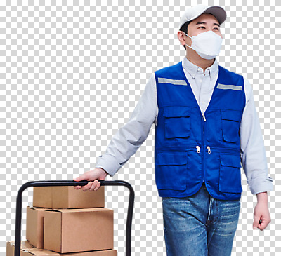 편집 편집이미지 남자 마스크 한명 누끼 상반신 성인 앞모습 30대 걷기 수레 한국인 택배기사 배송 서비스 택배 택배상자 PNG 성인남자한명만 편집소스 비대면서비스 포스트코로나 위드코로나 1 뷰포인트 모션 사람 동양인 장년 상자 카트 운송업 배달원 사회이슈 남자한명만 성인남자만 파일형식 코로나바이러스 언택트