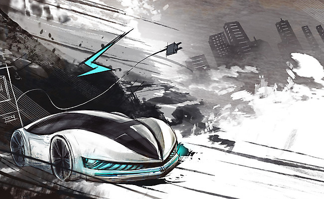 PSD 일러스트 미래 사람없음 건물 회색 그린에너지 콘센트 전기에너지 번개 친환경 미래자동차 전기자동차 충전기 국내일러스트 건축물 컬러 컨셉 자동차 날씨 환경 기계 에너지 충전 파일형식