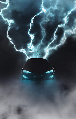 PSD 일러스트 미래 사람없음 파란색 검은색 그린에너지 번개 친환경 미래자동차 전기자동차 전기충전 국내일러스트 컬러 컨셉 자동차 날씨 환경 에너지 충전 파일형식