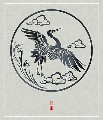 PSD 구름 한마리 일러스트 캘리그라피 붓터치 사람없음 전통문양 학 원형 풀 동양화 한지 번짐 낙관 십장생 국내일러스트 자연요소 도형 식물 1 전통 문양 종이 조류 미술 파일형식 효과