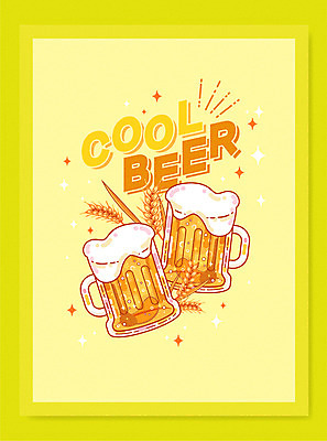 일러스트 맥주 타이포그라피 사람없음 연두색 건배 보리 맥주잔 국내일러스트 AI파일 문자 술잔 곡류 주류 초록색 파일형식 벡터