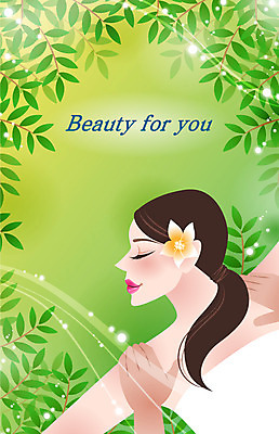 손 여자 꽃 일러스트 나뭇잎 한명 미소 상반신 성인 타이포그라피 신체부위 초록색 뷰티 눈감음 마사지 의료성형뷰티 성인여자한명만 국내일러스트 AI파일 식물 문자 1 컬러 잎 모션 표정 사람 여자한명만 성인여자만 파일형식 벡터