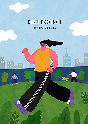 전신 PSD 구름 한마리 여자 남자 하늘색 다이어트 일러스트 성인 건물 세명 초록색 운동 산책 강아지 러닝 성인만 국내일러스트 자연요소 1 건축물 컬러 휴식 건강 사람 파란색 반려동물 개 파일형식