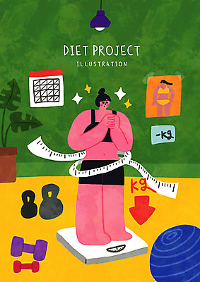 전신 PSD 여자 화분 몸매관리 다이어트 일러스트 줄자 한명 서기 성인 아령 짐볼 몸무게 체중계 손모으기 케틀벨 허리측정 성인여자한명만 국내일러스트 1 모션 자 건강 사람 손짓 측정 여자한명만 성인여자만 파일형식