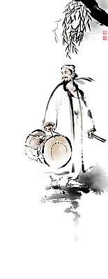 전신 PSD 노년 남자 일러스트 캘리그라피 붓터치 국악기 한명 서기 들기 연주자 한복 버드나무 동양화 장구 번짐 낙관 장구채 노인남자한명만 국내일러스트 나무 1 한국전통 악기 모션 타악기 국악 미술 사람 성인 음악가 전통의상 남자한명만 노인남자만 파일형식 효과