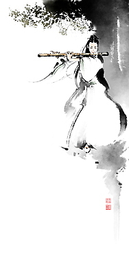 전신 PSD 나무 여자 연주 일러스트 캘리그라피 붓터치 국악기 한명 서기 들기 성인 연주자 한복 동양화 번짐 낙관 대금 성인여자한명만 국내일러스트 식물 1 한국전통 악기 음악 모션 국악 미술 사람 음악가 전통의상 목관악기 여자한명만 성인여자만 파일형식 효과