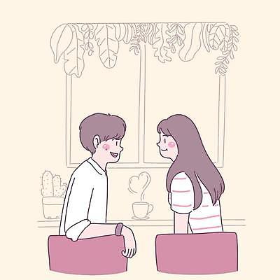 EPS 해외이미지 커플 여자 남자 행복 일러스트 창문 선인장 함께함 대화 사랑 상반신 성인 두명 마주보기 카페 하트 커피잔 성인만 해외일러스트 모양 식물 감정 커피 컨셉 관계 모션 잔 말하기 사람 상점 파일형식 벡터