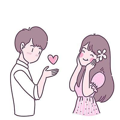 EPS 해외이미지 커플 여자 남자 꽃 행복 일러스트 사랑 상반신 성인 두명 손들기 하트 꽃받침 성인만 해외일러스트 모양 식물 감정 관계 모션 사람 손짓 파일형식 벡터