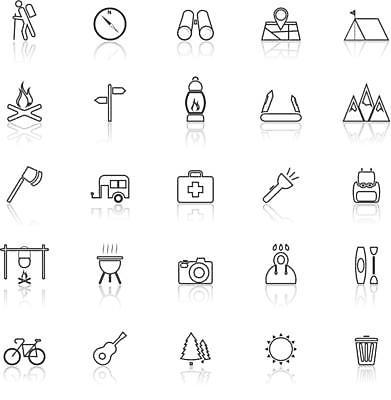 EPS 해외이미지 나무 지도 일러스트 배낭 산 사람모양 텐트 사람없음 세트 태양 카메라 자전거 트래킹 망원경 캠핑 쓰레기통 기타 손전등 랜턴 구급상자 모닥불 우비 카약 캠핑카 바베큐그릴 방향표지판 해외일러스트 자연요소 모양 식물 옷 가방 자동차 불 현악기 레저 조명 캠핑도구 전자제품 바이크 수상스포츠 의료용품 표지판 그릴 바비큐 파일형식 벡터