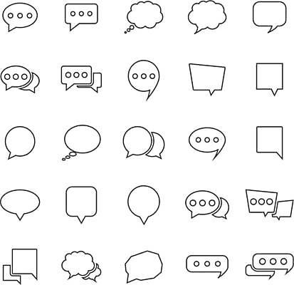 EPS 해외이미지 말풍선 일러스트 사람없음 세트 해외일러스트 파일형식 벡터