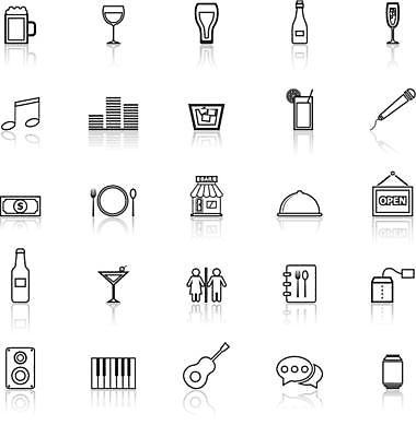 EPS 해외이미지 접시 음료 음악 말풍선 지폐 음표 일러스트 맥주 주류 사람없음 건물 세트 와인 스피커 기타 칵테일 바 오픈 피아노건반 샴페인 마이크 화장실 메뉴판 캔맥주 위스키 쟁반덮개 주점 유흥 해외일러스트 식기 건축물 기호 음향기기 돈 현악기 문화예술 덮개 술집 건반 피아노 캔 파일형식 벡터