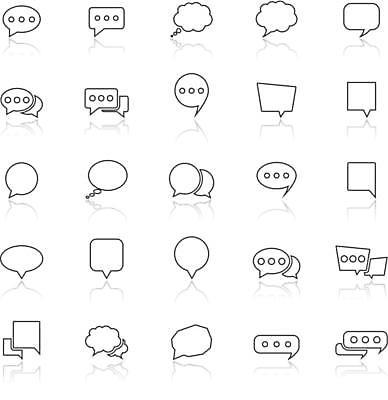 EPS 해외이미지 말풍선 일러스트 사람없음 세트 해외일러스트 파일형식 벡터