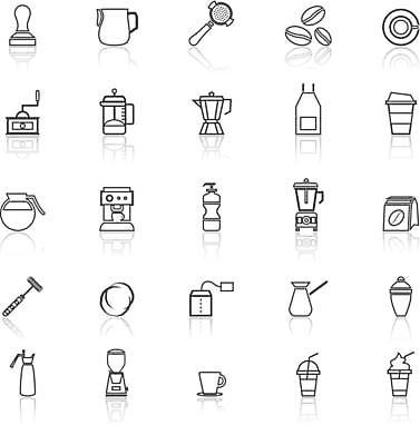 EPS 해외이미지 커피 일러스트 사람없음 세트 카페 원두 커피잔 커피포트 커피메이커 믹서 거품기 시럽 바리스타 그라인더 쉐이커 커피용품 테이크아웃컵 원두봉투 해외일러스트 직업 음료 주전자 주방용품 봉투 잔 컵 상점 오브젝트 파일형식 벡터
