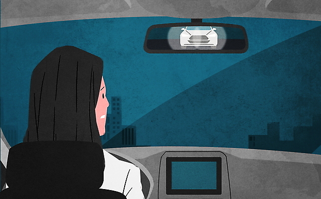 PSD 응시 여자 일러스트 자동차 한명 상반신 성인 운전 범죄 사회이슈 차안 백미러 스토커 스토킹 자동차내부 성인여자한명만 국내일러스트 1 시선 육상교통 컨셉 모션 사람 내부 여자한명만 성인여자만 파일형식