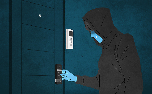 PSD 남자 일러스트 한명 상반신 성인 초인종 범죄 누름 범죄인 사회이슈 현관문 도어락 스토커 스토킹 침범 침입자 성인남자한명만 무단 국내일러스트 1 컨셉 모션 사람 문 종 남자한명만 성인남자만 파일형식