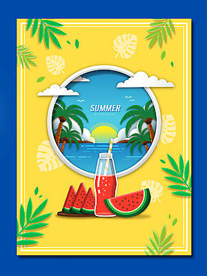 구름 바다 일러스트 유리병 여름음식 수박 프레임 사람없음 여름 야자수 태양 노란색 야자수잎 수박조각 수박주스 프레임일러스트 여름배경 제철과일 국내일러스트 AI파일 자연요소 나무 계절 음식 컬러 조각 백그라운드 잎 과일 병_용기 과일주스 제철 파일형식 벡터 여름_계절