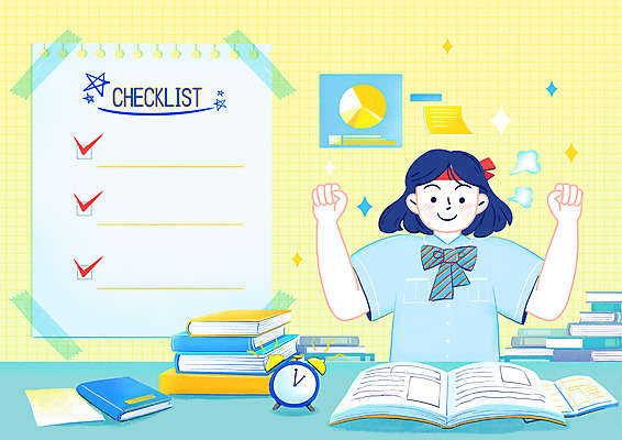 PSD 여학생 여자 교복 일러스트 청소년 여름방학 한명 상반신 책 노란색 파이팅 수능 자명종 메모지 머리띠 계획 계획표 수능대비 복습 사교육 예습 의욕 책더미 체크리스트 십대여자한명만 중고등학생 국내일러스트 1 학생 옷 교육 시계 컬러 컨셉 장신구 모션 중학생 고등학생 방학 사람 학습 사무용품 시험 알람 무더기 여자한명만 십대여자만 파일형식 여름_계절