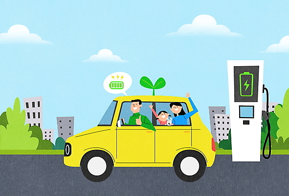 PSD 구름 한마리 여자 남자 어린이 일러스트 소녀 상반신 성인 건물 세명 새싹 최고 그린에너지 강아지 친환경 손인사 주차장 반려 전기자동차 충전소 국내일러스트 자연요소 식물 1 건축물 자동차 사람 반려동물 환경 에너지 인사 개 충전 파일형식