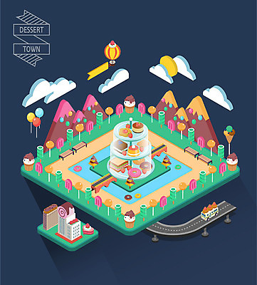 구름 공원 도로 일러스트 자동차 아이스크림 디저트 산 샌드위치 사탕 사람없음 건물 마을 열기구 도넛 컵케이크 풍선 타운 아이소메트릭 가교 국내일러스트 AI파일 자연요소 건축물 공공시설 길 음식 육상교통 항공교통 교통시설 케이크 도시 파일형식 벡터