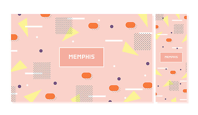 디자인 배너템플릿 포스터 분홍색 백그라운드 일러스트 프레임 사람없음 그래픽 세트 사각형 현수막 삼각형 멤피스디자인 국내일러스트 AI파일 도형 템플릿 배너 컬러 파일형식 벡터