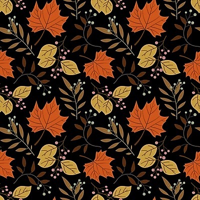 EPS 해외이미지 단풍 낙엽 패턴 일러스트 사람없음 갈색 검은색 패턴백그라운드 가을 해외일러스트 계절 컬러 백그라운드 잎 무늬 파일형식 벡터