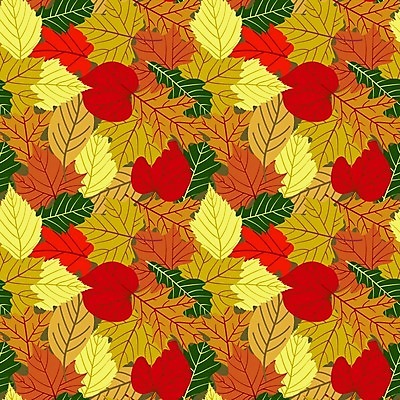 EPS 해외이미지 단풍 낙엽 패턴 일러스트 사람없음 초록색 노란색 패턴백그라운드 가을 해외일러스트 계절 컬러 백그라운드 잎 무늬 파일형식 벡터