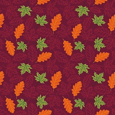 EPS 해외이미지 낙엽 패턴 일러스트 사람없음 초록색 패턴백그라운드 가을 자주색 해외일러스트 계절 컬러 백그라운드 잎 무늬 파일형식 벡터