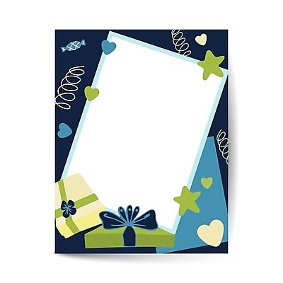 EPS 해외이미지 별 일러스트 프레임 사람없음 선물상자 하트 남색 생일카드 알사탕 프레임일러스트 카피스페이스 해외일러스트 자연요소 모양 컬러 카드_감사 사탕 선물 상자 공백 파일형식 벡터