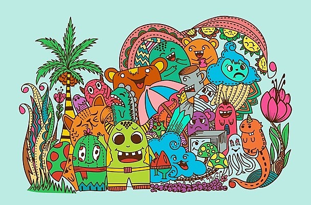 EPS 해외이미지 동물 구름 캐릭터 꽃 일러스트 우산 선인장 함께함 사람없음 컵 야자수 연필 귀여움 고양이 버섯 즐거움 공룡 몬스터 해외일러스트 일러캐릭터 자연요소 나무 식물 식기 감정 컨셉 포유류 파충류 학용품 반려동물 필기구 파일형식 벡터