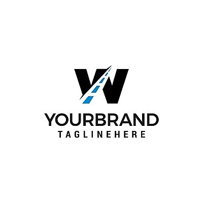 EPS 해외이미지 도로 일러스트 회사 비즈니스 사람없음 심볼 W 브랜딩 해외일러스트 알파벳 길 교통시설 파일형식 벡터