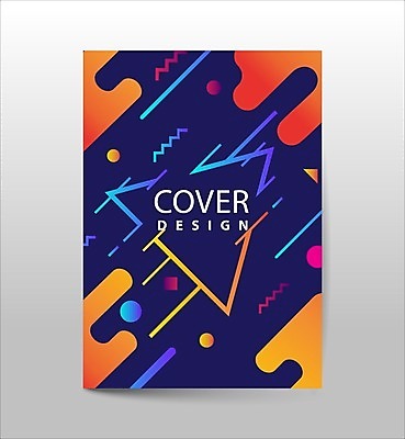 EPS 해외이미지 디자인 그래픽백그라운드 일러스트 사람없음 그래픽 주황색 커버 삼각형 남색 기하학 지오메트릭 해외일러스트 도형 컬러 백그라운드 무늬 파일형식 벡터