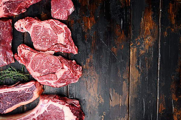 포토 JPG 해외이미지 실내 사람없음 하이앵글 소고기 등심 립아이 카피스페이스 해외포토 뷰포인트 육류 내부 공백 파일형식