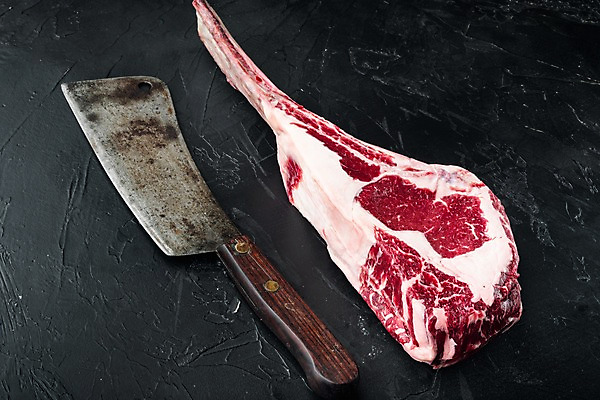 포토 JPG 해외이미지 검은배경 실내 사람없음 소고기 식칼 토마호크 해외포토 백그라운드 주방용품 육류 내부 검은색 파일형식