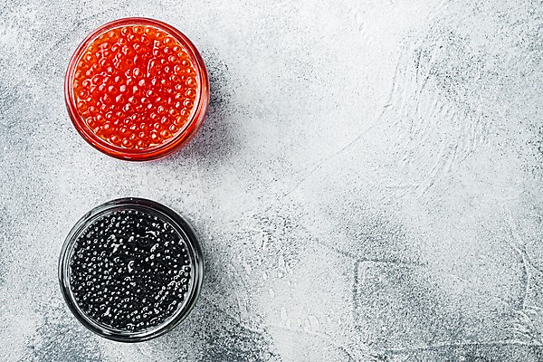 포토 JPG 해외이미지 회색배경 유리병 실내 사람없음 하이앵글 연어알 캐비아 카피스페이스 해외포토 뷰포인트 백그라운드 식재료 병_용기 내부 알 공백 회색 파일형식