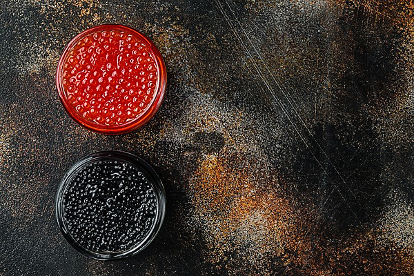 포토 JPG 해외이미지 검은배경 유리병 실내 사람없음 하이앵글 연어알 캐비아 카피스페이스 해외포토 뷰포인트 백그라운드 식재료 병_용기 내부 알 검은색 공백 파일형식