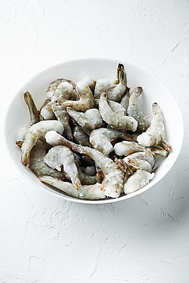 포토 JPG 해외이미지 그릇 식재료 새우 사람없음 냉동 흰배경 얼림 해외포토 식기 백그라운드 컨셉 갑각류 흰색 파일형식