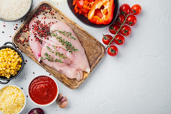 포토 JPG 해외이미지 식재료 방울토마토 치즈 파프리카 실내 생고기 옥수수 사람없음 닭고기 준비 흰배경 날것 멕시코음식 타코 나무쟁반 살사소스 통후추 카피스페이스 해외포토 백그라운드 토마토 채소 유제품 곡류 쟁반 서양음식 육류 내부 목재 공백 흰색 소스_음식 후추 파일형식