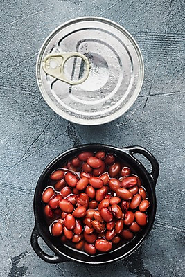 포토 JPG 해외이미지 그릇 회색배경 콩 사람없음 캔 통조림 단팥 비건 해외포토 식기 백그라운드 곡류 회색 채식주의자 파일형식