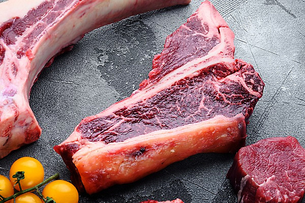 포토 JPG 해외이미지 식재료 방울토마토 회색배경 실내 생고기 사람없음 소고기 신선 티본스테이크 해외포토 백그라운드 토마토 육류 스테이크 내부 회색 파일형식